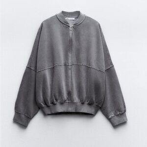 Zara Zippered Bomber Jacket